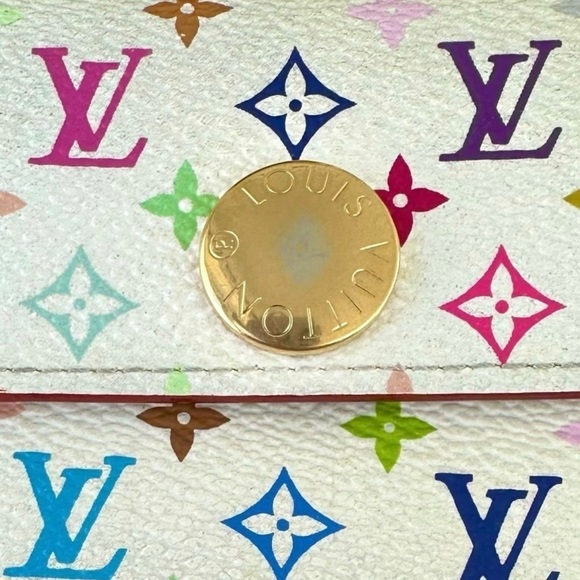 Authentic Louis Vuitton Murakami Multicolor Monogram Card Holder Coin Pouch Bag - Picture 11 of 13
